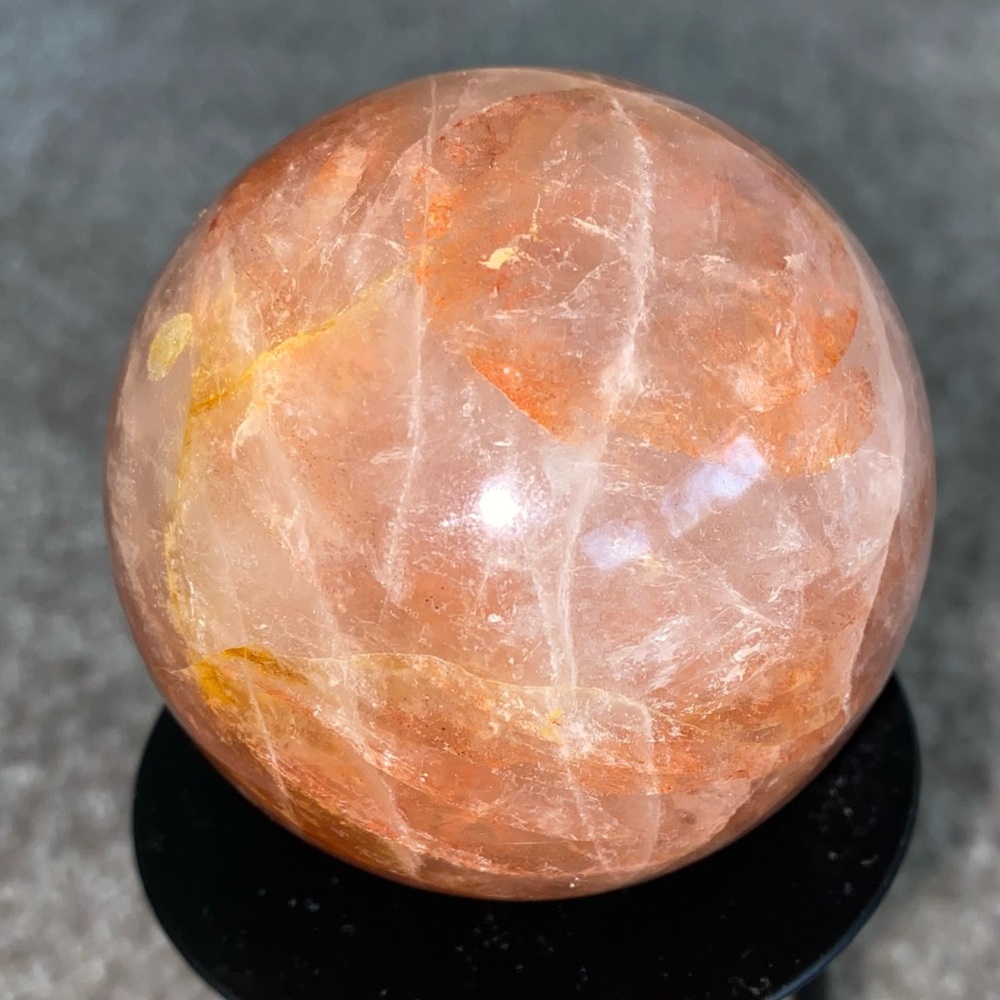 Brand New Gorgeous Fire Quartz & Golden Healer Sphere